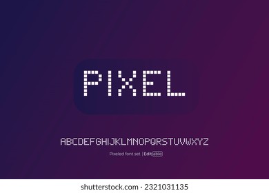 Elegant Font Uppercase, Classic Style 
lettering, Modern Lettering, Minimalist Lettering, Typography modern pixel fonts concept. Vector Fonts Illustration