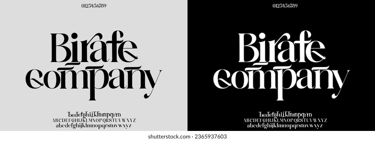 Elegant Font Uppercase Lowercase and Number. Classic Lettering Minimal Fashion Designs. Typography modern serif fonts regular decorative vintage concept. vector illustration