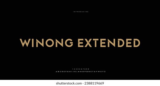 Elegant Font Uppercase Lowercase and Number. Classic Lettering Minimal Fashion Designs. Typography modern san Sanserif fonts regular decorative vintage concept. vector illustration