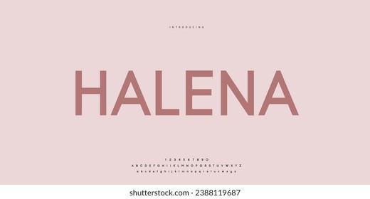 Elegant Font Uppercase Lowercase and Number. Classic Lettering Minimal Fashion Designs. Typography modern san Sanserif fonts regular decorative vintage concept. vector illustration