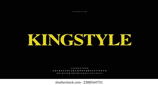 Elegant Font Uppercase Lowercase and Number. Classic Lettering Minimal Fashion Designs. Typography modern Serif fonts regular decorative vintage concept. vector illustration