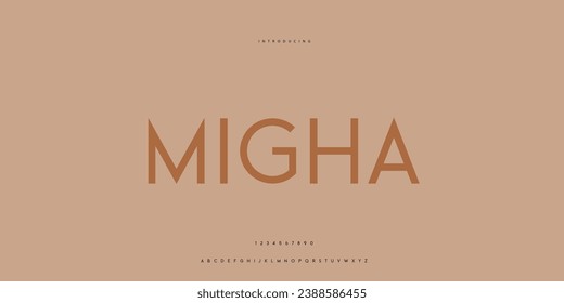 Elegant Font Uppercase Lowercase and Number. Classic Lettering Minimal Fashion Designs. Typography modern Sen Serif fonts regular decorative vintage concept. vector illustration