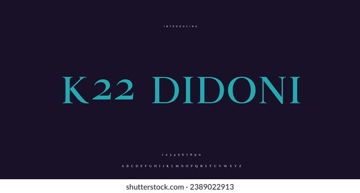 Elegant Font Uppercase Lowercase and Number. Classic Lettering Minimal Fashion Designs. Typography modern Serif fonts regular decorative vintage concept. vector illustration