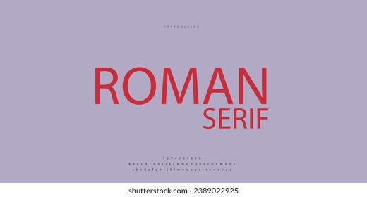 Elegant Font Uppercase Lowercase and Number. Classic Lettering Minimal Fashion Designs. Typography modern Serif fonts regular decorative vintage concept. vector illustration