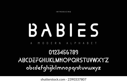 Elegante Tipo de letra mayúscula, minúscula y número. Diseños de moda mínimos con letras clásicas. Tipografía moderna de serif con el concepto de vintage decorativo regular. ilustración vectorial