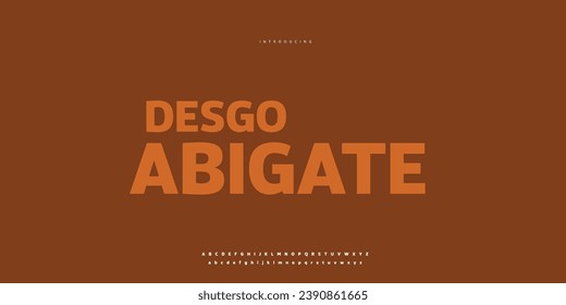 Elegante Tipo de letra mayúscula, minúscula y número. Diseños de moda mínimos con letras clásicas. Tipografía moderna de fuentes Sen serif con concepto de vintage decorativo regular. ilustración vectorial
