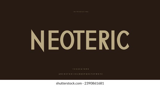 Elegant Font Uppercase Lowercase and Number. Classic Lettering Minimal Fashion Designs. Typography modern Sen serif fonts regular decorative vintage concept. vector illustration