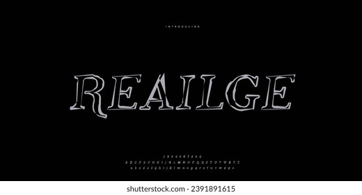 Elegant Font Uppercase Lowercase and Number. Classic Lettering Minimal Fashion Designs. Typography modern Serif fonts regular decorative vintage concept. vector illustration