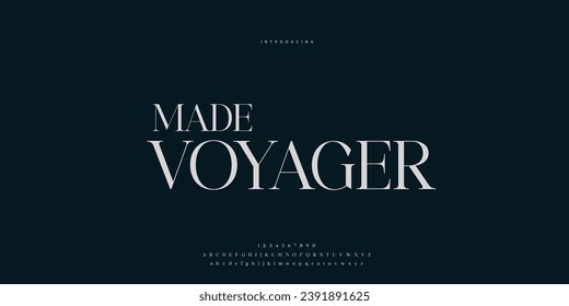 Elegant Font Uppercase Lowercase and Number. Classic Lettering Minimal Fashion Designs. Typography modern Serif fonts regular decorative vintage concept. vector illustration