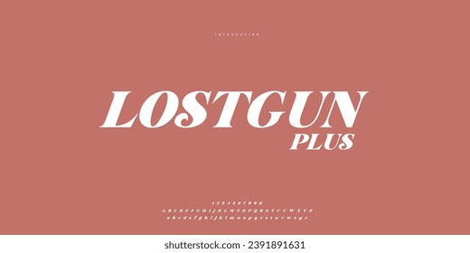 Elegant Font Uppercase Lowercase and Number. Classic Lettering Minimal Fashion Designs. Typography modern Serif fonts regular decorative vintage concept. vector illustration