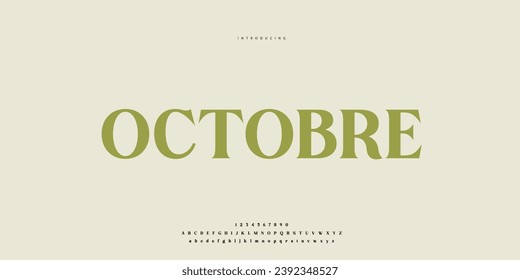 Elegant Font Uppercase Lowercase and Number. Classic Lettering Minimal Fashion Designs. Typography modern Serif fonts regular decorative vintage concept. vector illustration