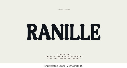 Elegante Tipo de letra mayúscula, minúscula y número. Diseños de moda mínimos con letras clásicas. Tipografía moderna de fuentes serif concepto decorativo de vintage regular. ilustración vectorial