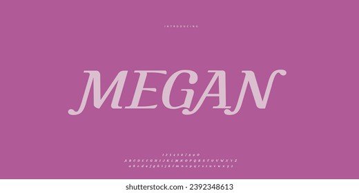 Elegant Font Uppercase Lowercase and Number. Classic Lettering Minimal Fashion Designs. Typography modern Serif fonts regular decorative vintage concept. vector illustration