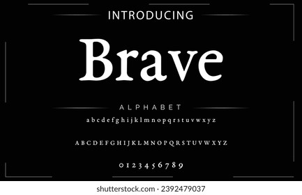 Elegant Font Uppercase Lowercase and Number. Classic Lettering Minimal Fashion Designs. Typography modern serif fonts regular decorative vintage concept. vector illustration