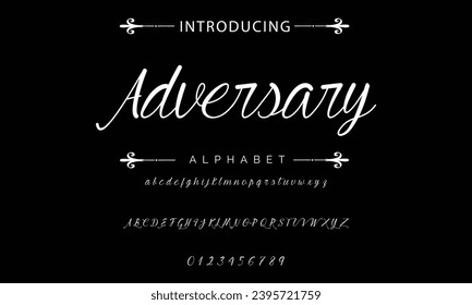Elegant Font Uppercase Lowercase and Number. Classic Lettering Minimal Fashion Designs. Typography modern serif fonts regular decorative vintage concept. vector illustration