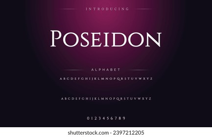 Elegant Font Uppercase Lowercase and Number. Classic Lettering Minimal Fashion Designs. Typography modern serif fonts regular decorative vintage concept. vector illustration