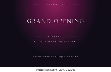 Elegant Font Uppercase Lowercase and Number. Classic Lettering Minimal Fashion Designs. Typography modern serif fonts regular decorative vintage concept. vector illustration