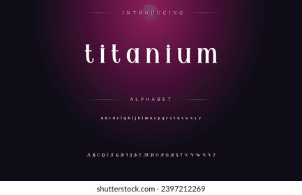 Elegant Font Uppercase Lowercase and Number. Classic Lettering Minimal Fashion Designs. Typography modern serif fonts regular decorative vintage concept. vector illustration