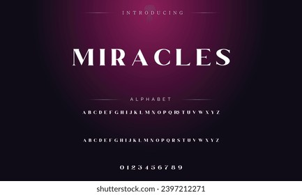 Elegant Font Uppercase Lowercase and Number. Classic Lettering Minimal Fashion Designs. Typography modern serif fonts regular decorative vintage concept. vector illustration
