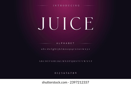Elegant Font Uppercase Lowercase and Number. Classic Lettering Minimal Fashion Designs. Typography modern serif fonts regular decorative vintage concept. vector illustration