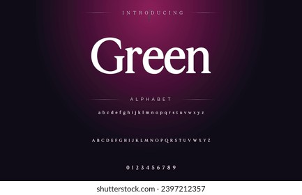 Elegant Font Uppercase Lowercase and Number. Classic Lettering Minimal Fashion Designs. Typography modern serif fonts regular decorative vintage concept. vector illustration