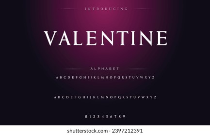 Elegant Font Uppercase Lowercase and Number. Classic Lettering Minimal Fashion Designs. Typography modern serif fonts regular decorative vintage concept. vector illustration