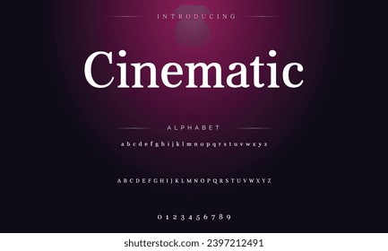 Elegant Font Uppercase Lowercase and Number. Classic Lettering Minimal Fashion Designs. Typography modern serif fonts regular decorative vintage concept. vector illustration