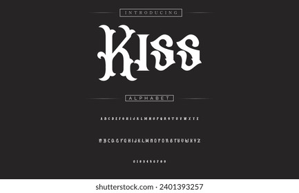 Elegant Font Uppercase Lowercase and Number. Classic Lettering Minimal Fashion Designs. Typography modern serif fonts regular decorative vintage concept. vector illustration