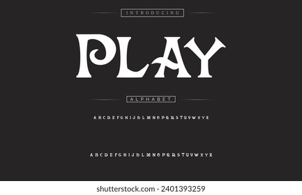 Elegant Font Uppercase Lowercase and Number. Classic Lettering Minimal Fashion Designs. Typography modern serif fonts regular decorative vintage concept. vector illustration