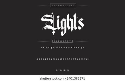 Elegant Font Uppercase Lowercase and Number. Classic Lettering Minimal Fashion Designs. Typography modern serif fonts regular decorative vintage concept. vector illustration