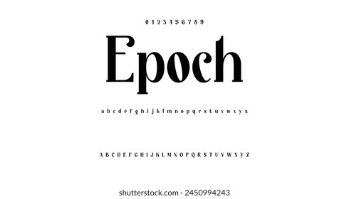 Elegant Font Uppercase Lowercase and Number. Classic Lettering Minimal Fashion Designs. Typography modern serif fonts regular decorative vintage concept. vector illustration