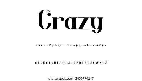 Elegant Font Uppercase Lowercase and Number. Classic Lettering Minimal Fashion Designs. Typography modern serif fonts regular decorative vintage concept. vector illustration