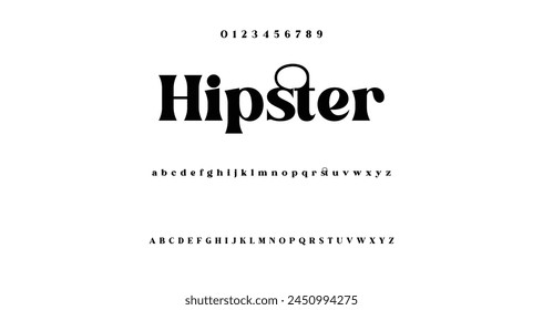 Elegant Font Uppercase Lowercase and Number. Classic Lettering Minimal Fashion Designs. Typography modern serif fonts regular decorative vintage concept. vector illustration