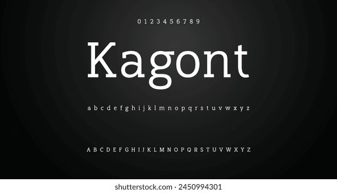 Elegant Font Uppercase Lowercase and Number. Classic Lettering Minimal Fashion Designs. Typography modern serif fonts regular decorative vintage concept. vector illustration