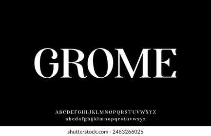 Elegant Font Uppercase Lowercase and Number. Classic Lettering Minimal Fashion Designs. Typography modern serif fonts regular decorative vintage concept.