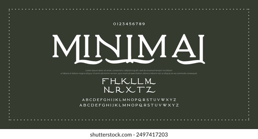 Elegant Font Uppercase Lowercase and Number. wedding font, Classic Lettering Minimal Fashion Designs. Typography modern serif fonts regular decorative vintage concept. vector illustration