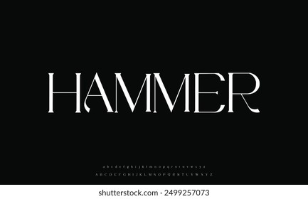 Elegant Font Uppercase Lowercase and Number. Classic Lettering Minimal Fashion Designs. Typography modern serif fonts regular decorative vintage concept.