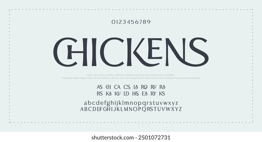 Elegant Font Uppercase Lowercase and Number. Classic Lettering Minimal Fashion Designs. Typography modern serif fonts regular decorative vintage concept. vector illustration