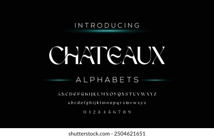 Elegant Font Uppercase Lowercase and Number. Classic Lettering Minimal Fashion Designs. Typography modern serif fonts regular decorative