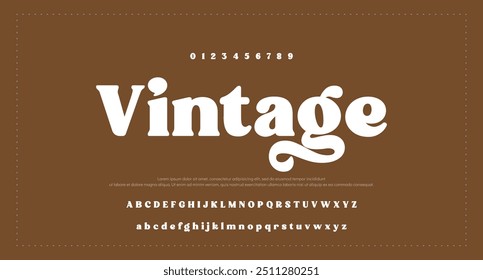 Elegant Font Uppercase Lowercase and Number. Classic Lettering Minimal Fashion Designs. Typography modern serif fonts regular decorative