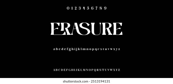 Elegant Font Uppercase Lowercase and Number. Classic Lettering Minimal Fashion Designs. Typography modern serif fonts regular decorative vintage concept. vector illustration