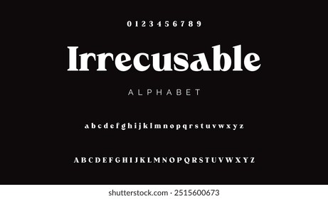 Letra elegante maiúscula minúscula e número. Clássico Lettering minimal Fashion Designs. Tipografia modernas fontes serif conceito vintage decorativo regular. ilustração vetorial