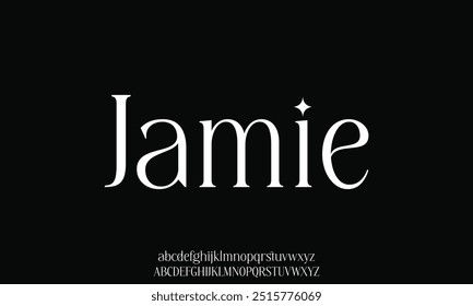 Elegant Font Uppercase Lowercase and Number. Classic Lettering Minimal Fashion Designs. Typography modern serif fonts regular decorative vintage concept.