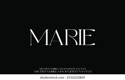 Letra elegante maiúscula minúscula e número. Clássico Lettering minimal Fashion Designs. Tipografia moderna Serif fontes decorativo regular vintage conceito.