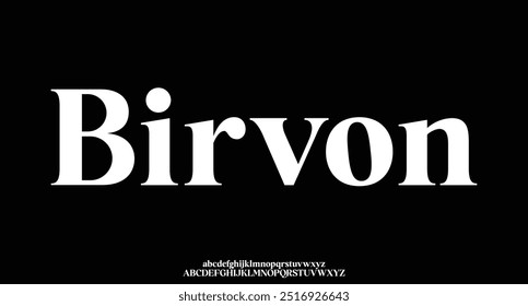 Elegant Font Uppercase Lowercase and Number. Classic Lettering Minimal Fashion Designs. Typography modern Serif fonts regular decorative vintage concept. vector illustration