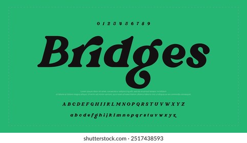 Elegant Font Uppercase Lowercase and Number. Classic Lettering Minimal Fashion Designs. Typography modern serif fonts regular decorative