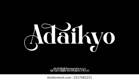 Elegant Font Uppercase Lowercase and Number. Classic Lettering Minimal Fashion Designs. Typography modern serif fonts regular decorative vintage concept. vector illustration