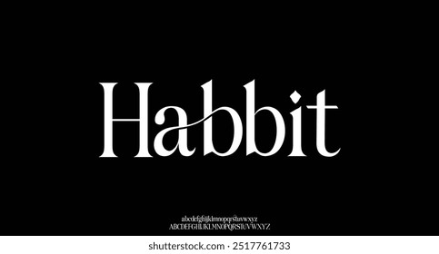 Elegant Font Uppercase Lowercase and Number. Classic Lettering Minimal Fashion Designs. Typography modern serif fonts regular decorative vintage concept. vector illustration