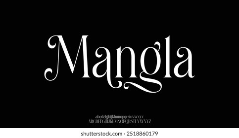 Elegant Font Uppercase Lowercase Number And Ampersand. Classic Lettering Minimal Fashion Designs. Typography modern serif fonts regular decorative vintage concept. vector illustration