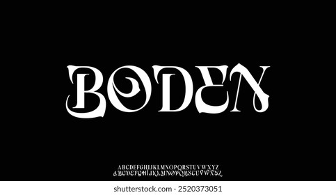 Elegant Font Uppercase Lowercase and Number. Classic Lettering Minimal Fashion Designs. Typography modern serif fonts regular decorative vintage concept. vector illustration